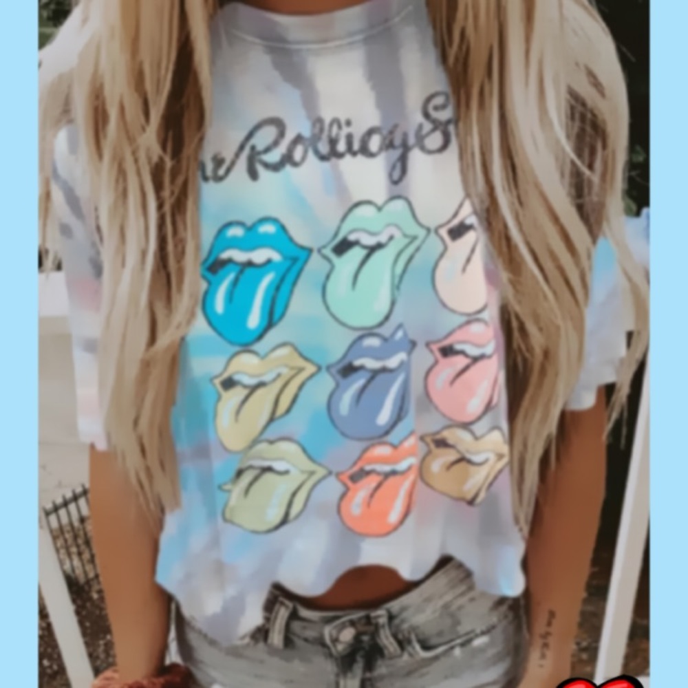 Rolling Stones Slight Crop Tee NEW - Picture 4 of 8